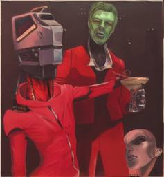 Bowie and the Droids, Early Stable Diffusion · FFF\ESD\DB\004