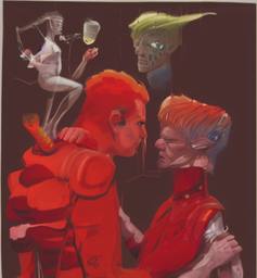 Bowie and the Droids, Early Stable Diffusion · FFF\ESD\DB\010