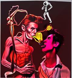 Bowie and the Droids, Early Stable Diffusion · FFF\ESD\DB\017