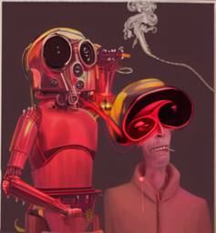 Bowie and the Droids, Early Stable Diffusion · FFF\ESD\DB\023