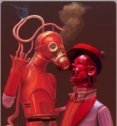 Bowie and the Droids, Early Stable Diffusion · FFF\ESD\DB\030