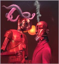 Bowie and the Droids, Early Stable Diffusion · FFF\ESD\DB\038