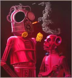 Bowie and the Droids, Early Stable Diffusion · FFF\ESD\DB\039