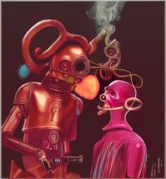 Bowie and the Droids, Early Stable Diffusion · FFF\ESD\DB\040