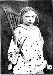 Greta Thunberg, Early Stable Diffusion · FFF\ESD\GT\003