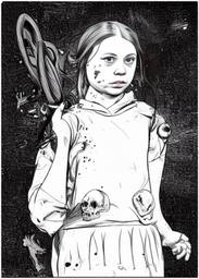 Greta Thunberg, Early Stable Diffusion · FFF\ESD\GT\006
