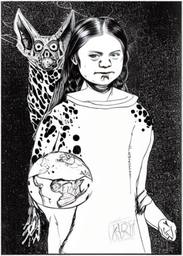 Greta Thunberg, Early Stable Diffusion · FFF\ESD\GT\009