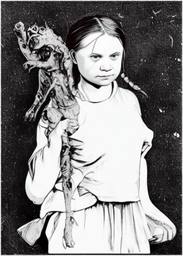 Greta Thunberg, Early Stable Diffusion · FFF\ESD\GT\010