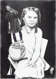 Greta Thunberg, Early Stable Diffusion · FFF\ESD\GT\013