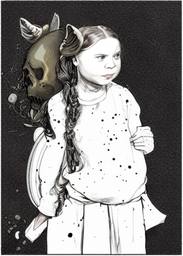 Greta Thunberg, Early Stable Diffusion · FFF\ESD\GT\014