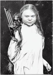 Greta Thunberg, Early Stable Diffusion · FFF\ESD\GT\020