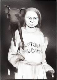 Greta Thunberg, Early Stable Diffusion · FFF\ESD\GT\021