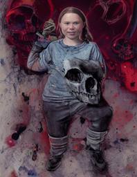 Greta Thunberg, Early Stable Diffusion · FFF\ESD\GT\033