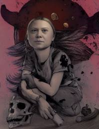 Greta Thunberg, Early Stable Diffusion · FFF\ESD\GT\037