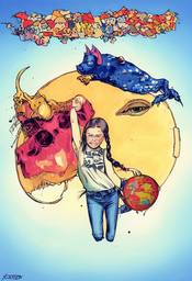 Greta Thunberg, Early Stable Diffusion · FFF\ESD\GT\082