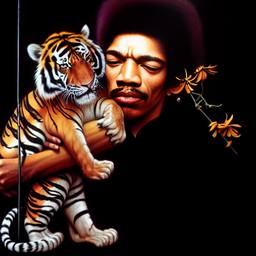 Jimi Hendrix, Early Stable Diffusion · FFF\ESD\JH\003