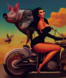 Kim Kardashian, Early Stable Diffusion · FFF\ESD\KK\024