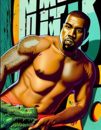 Kanye West, Early Stable Diffusion · FFF\ESD\KY\021