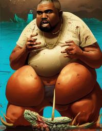 Kanye West, Early Stable Diffusion · FFF\ESD\KY\025