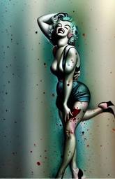 Marilyn Monroe, Early Stable Diffusion · FFF\ESD\MMO\008