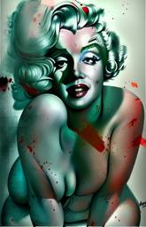 Marilyn Monroe, Early Stable Diffusion · FFF\ESD\MMO\010