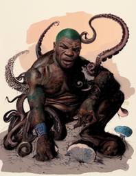 Mike Tyson, Early Stable Diffusion · FFF\ESD\MT\003