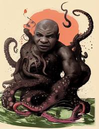 Mike Tyson, Early Stable Diffusion · FFF\ESD\MT\004
