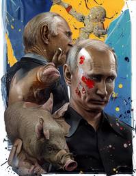 Putin v Biden, Early Stable Diffusion · FFF\ESD\PVB\018