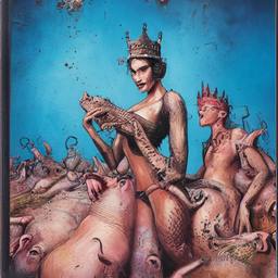 The Lizard Queen, Early Stable Diffusion · FFF\ESD\QL\001