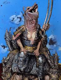 The Lizard Queen, Early Stable Diffusion · FFF\ESD\QL\035