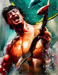 Sylvester Stallone, Early Stable Diffusion · FFF\ESD\SS\003