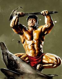 Sylvester Stallone, Early Stable Diffusion · FFF\ESD\SS\008