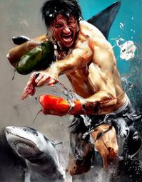 Sylvester Stallone, Early Stable Diffusion · FFF\ESD\SS\013