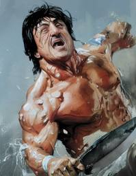 Sylvester Stallone, Early Stable Diffusion · FFF\ESD\SS\021