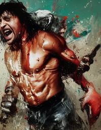 Sylvester Stallone, Early Stable Diffusion · FFF\ESD\SS\022
