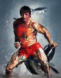 Sylvester Stallone, Early Stable Diffusion · FFF\ESD\SS\027