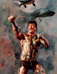 Sylvester Stallone, Early Stable Diffusion · FFF\ESD\SS\028