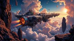 Chrystal Space station floats amoungst the asteroid field, Paradigm 13 · FFF\RB\P13\008\007
