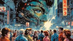 Image of a cyborg face, Paradigm 13 · FFF\RB\P13\015\007
