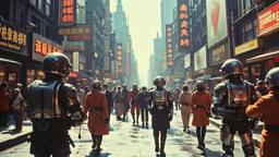 Robot police dogs heard protestors into a corner of a…, Paradigm 13 · FFF\RB\P13\021\002
