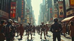 Robot police dogs heard protestors into a corner of a…, Paradigm 13 · FFF\RB\P13\021\003