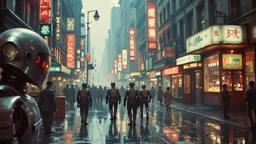 Robot police dogs heard protestors into a corner of a…, Paradigm 13 · FFF\RB\P13\022\003