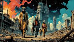 A group of scientist in gas masks, Paradigm 13 · FFF\RB\P13\046\001