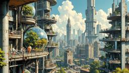 Amazing futuristic utopian city, Paradigm 13 · FFF\RB\P13\050\002