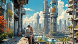 Amazing futuristic utopian city