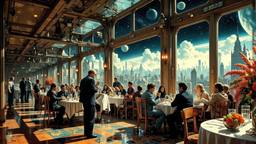 Party in orbit on the most luxurious star cruiser, Paradigm 13 · FFF\RB\P13\053\003