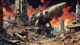 Crash site of a downed star cruiser