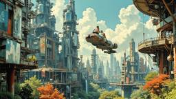 Amazing futuristic utopian city