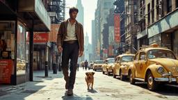 Scene from a movie set in 1980's new york street, Paradigm 13 · FFF\RB\P13\070\001