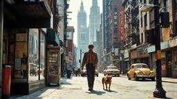 Scene from a movie set in 1980's new york street, Paradigm 13 · FFF\RB\P13\070\003